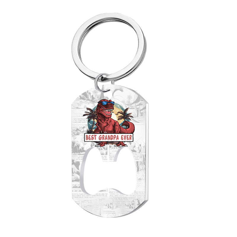 Wholesale Dinosaur Stainless Steel Keychains